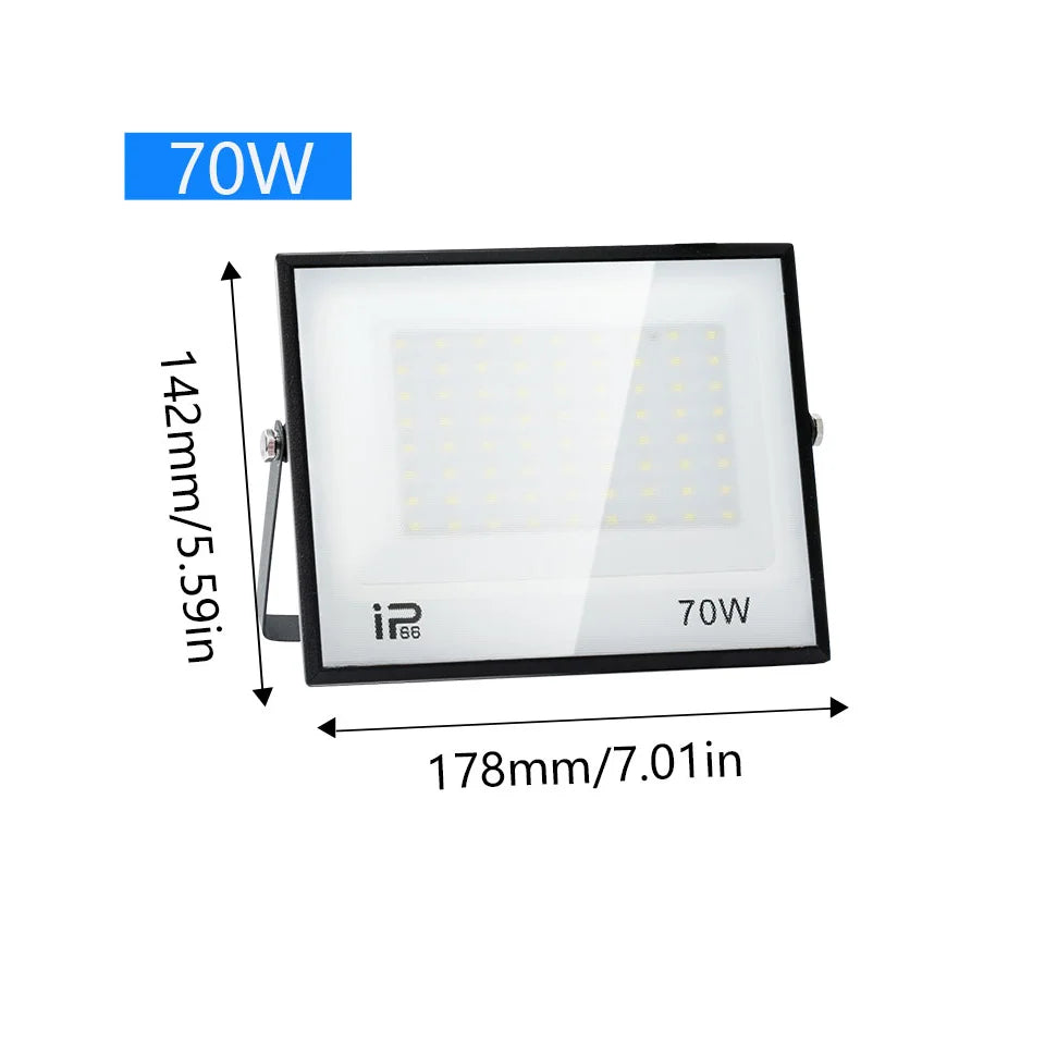 LED Flood Light 20W 30W 50W 100W 150W 200W 300W IP66 AC 100-130V 175-265V Warm Neutral Cool