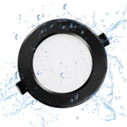 IP65 Waterproof LED Recessed Downlight 5W 9W 12W 15W 18W Black Dimmable 110-230V