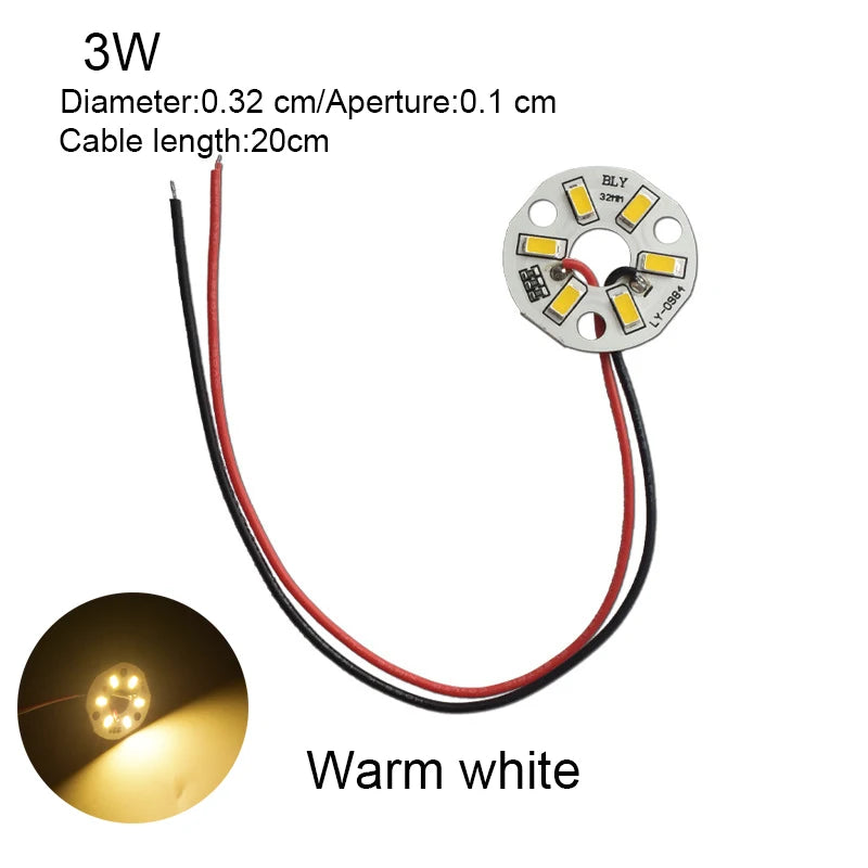 SMD5730 LED Chip Board 3W 5W 10W 30W DC 5V 20cm Wire DIY Bulb Replacement Board