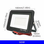 DC 12V LED Flood Light 20W 30W 50W 100W IP66 Aluminum Outdoor Portable Spotlight CE