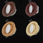 Wood LED Recessed Ceiling Light 5W AC 100-240V Warm Cool White CCC CE RoHS 1/6/10 Pack