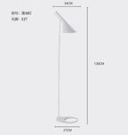 Nordic AJ Style LED Floor Lamp Metal Iron Painted Button Switch E26 Single Head AC 90-260V Living Room Foyer 21 to 30W