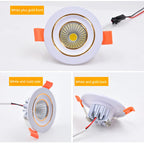 Dimmable Mini COB LED Recessed Downlight 3W 5W Epistar 45° CRI 85+ 95-110lm/W AC 85-265V