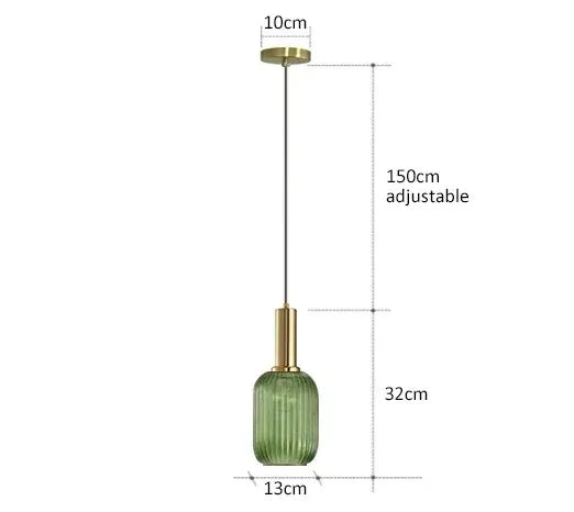 Nordic Glass LED Pendant Light E26 Single Head Cord Pendant Metal AC 90-260V Kitchen Island Bedroom Restaurant Cafe Hotel