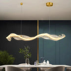 Modern Linear LED Pendant Chandelier 30-90W Ironware Acrylic 4-Mode Dimmable AC 90-265V