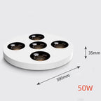 Ultra Thin COB LED Surface Mounted Ceiling Spotlight 10W 30W 50W 60W CRI 93 24 Degree Anti Glare Dimmable Knob Switch AC 85-265V Black White