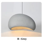 Nordic Wabi Sabi Pendant Light G9 Handmade Polystyrene Chandelier White Grey 90-260V