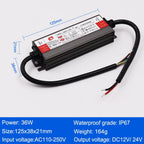 IP67 Waterproof LED Power Supply DC 12V 24V 30W-500W AC 110-250V Constant Voltage Outdoor