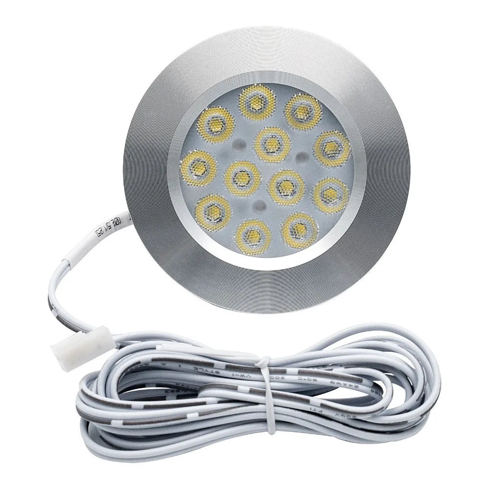 DC 12V LED Interior Dome Ceiling Spot Light 3W 300lm Warm White 3000K Aircraft 6063 Aluminum 70x55mm RV Caravan Boat 8 Pack