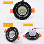 Dimmable Mini COB LED Recessed Downlight 3W 5W Epistar 45° CRI 85+ 95-110lm/W AC 85-265V