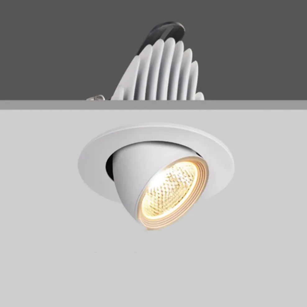 360-Degree Adjustable COB LED Recessed Downlight 10W 20W 30W 40W AC 85-265V Gimbal