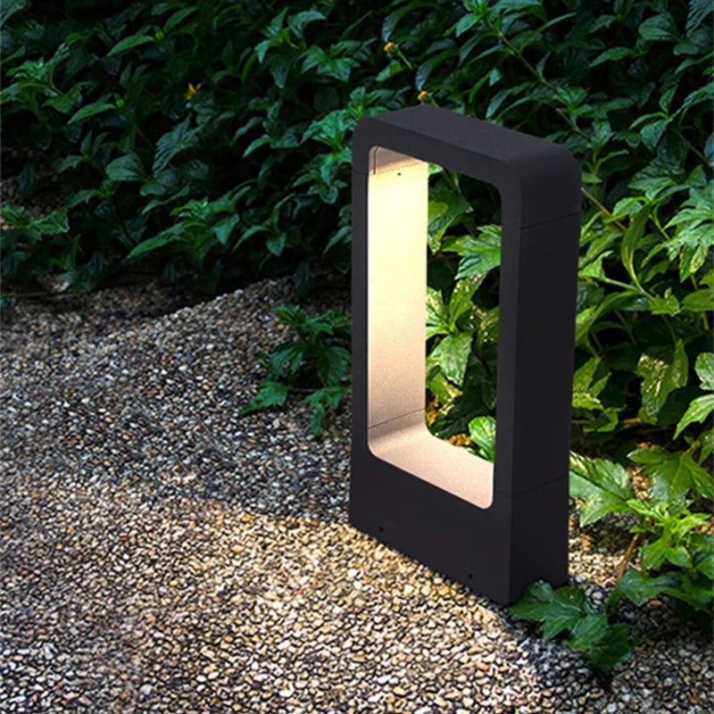 IP65 LED Outdoor Lawn Lamp 10W Die Cast Aluminum Acrylic Fixed Base AC 85-265V Warm White Cool White Garden Path Landscape Black