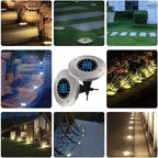 Solar LED Underground Ground Light 8 or 20 LED IP65 Stainless Steel ABS Dusk to Dawn Auto Sensor Warm White Cool White 4.7 x 5 inch Garden Path Driveway