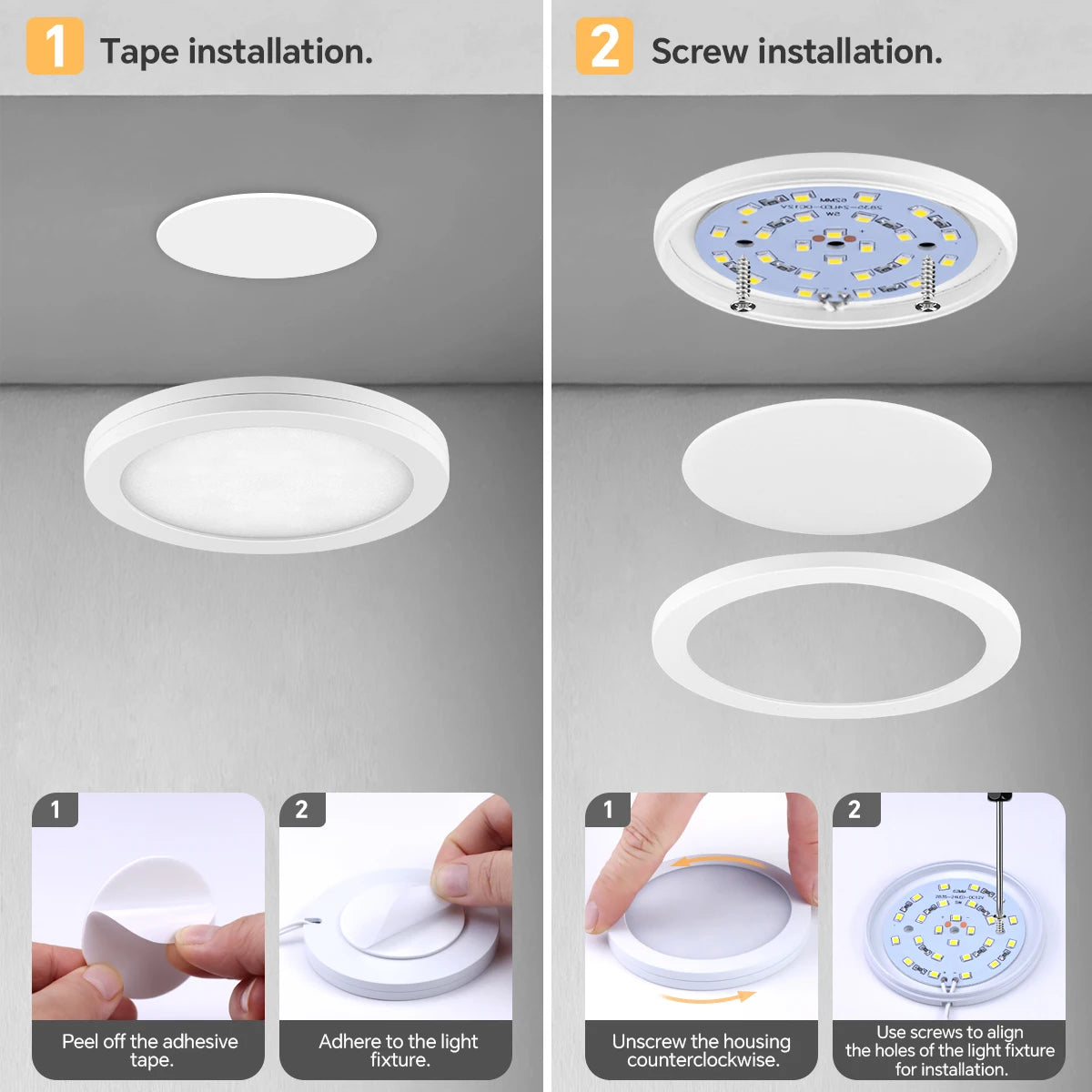 5W 12V Ultra-Thin LED Cabinet Puck Light Dimmable Touch Sensor Through-Wood AC 100-240V