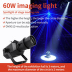 80W COB LED Stage Follow Spot Light DMX512 Voice Control Standalone AC 110-220V 30x12x12cm