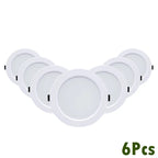 LED Recessed Downlight 5W 9W 12W 15W 18W Epistar DC12V DC24V AC110-220V 120° 6 Pack