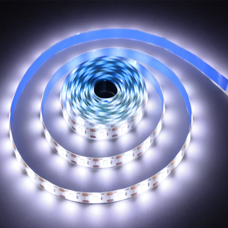 USB 5V LED Strip Light with PIR Motion Sensor SMD 2835 IP65 Waterproof 60 LED/m 1m 2m 3m Warm White Cool White Adjustable Delay