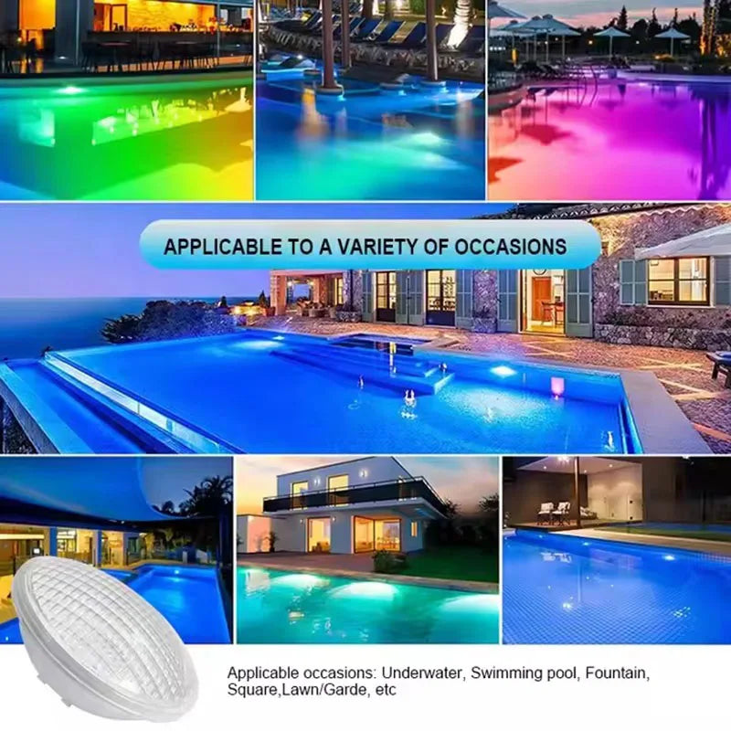 PAR56 LED Swimming Pool Underwater Light 18W 25W 35W 45W IP68 AC 12V RGB Remote