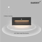 IP65 LED Outdoor Step Wall Light PIR Sensor or Switch Control Die Cast Aluminum Warm White Cool White AC 85-265V or DC 12-24V Black White