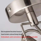 Industrial LED Track Light Set 3-4 Lights Brushed Nickel Aluminum AC 110-240V 5-Year Warranty