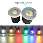 IP67 LED Underground Ground Light 1W 3W 5W AC 110-220V or DC 12-24V 100 lm/W Warm White Natural White Cool White Red Green Blue Garden Path Landscape