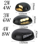 IP68 LED Underground Buried Light 2W 3W 4W 6W 8W 100° 100lm/W AC 85-265V DC 12V Garden Path