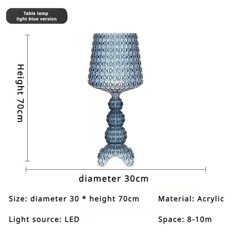 Italian Designer Hollowed Acrylic Floor Lamp E27 500x1650mm AC 110-240V White Black Blue