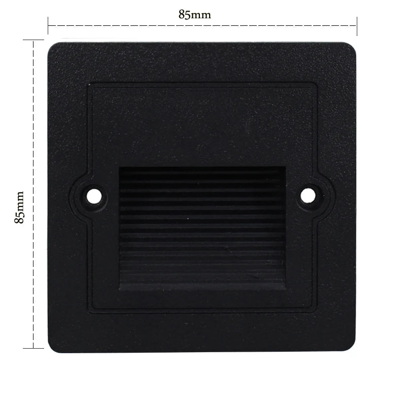 3W IP65 LED Recessed Stair Step Light AC 100-240V Sand White Black Gray 50,000hr Wall Lamp
