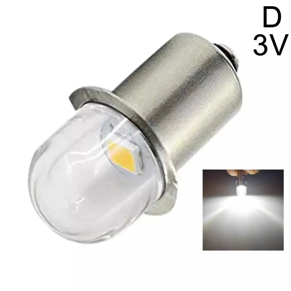 P13.5S LED Flashlight Replacement Bulb 0.5W DC 6V 12V 120 Degree SMD 2835 Warm White 3000K Cool White 6000K 50000 Hours Torch Upgrade