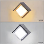 IP65 LED Outdoor Wall Lamp 5W 6W AC 85-265V 5.78 x 3.93 x 3.14 inch ABS Moisture Resistant Contemporary Porch Balcony Garden Black