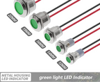IP65 Waterproof Metal LED Indicator Pilot Light Copper 6mm 8mm 10mm 12mm 14mm 16mm 19mm 22mm 3V 12V 24V Signal Lamp Panel Mount