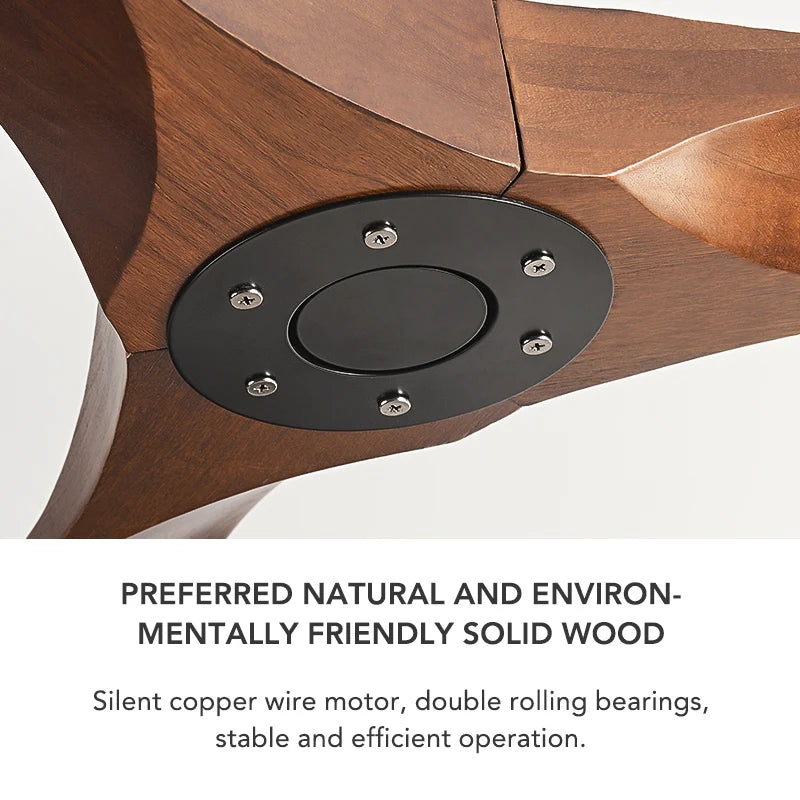 Nordic Industrial Ceiling Fan with LED Light DC Motor 42 52 60 70 Inch Remote Control