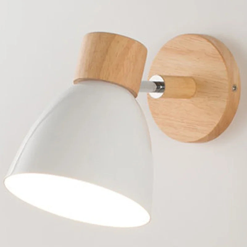 Nordic E26 E27 Wall Sconce Adjustable Steering Head 6 Colors Knob Switch 90-260V Bedroom Living Room