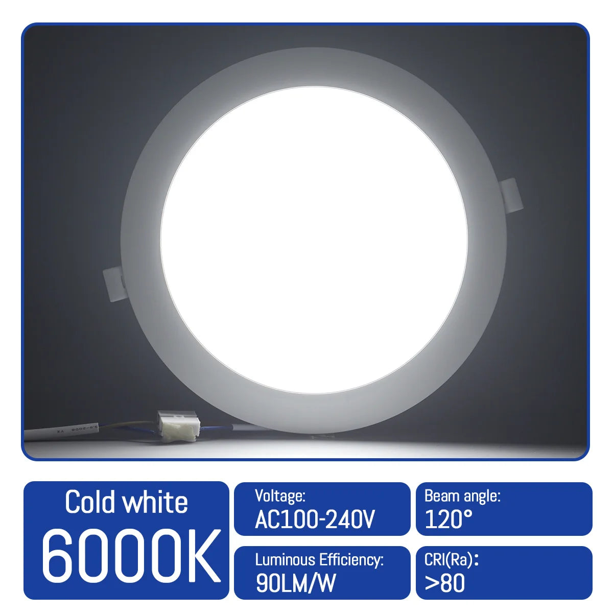 4-Pack LED Recessed Downlight 6W-24W No Flicker 3000K 4000K 6000K AC 110-260V Kitchen