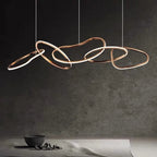 Modern LED Pendant Light 3-6 Heads 40-100W 3-CCT Dimmable RF Remote AC 90-260V Black Gold
