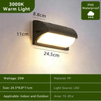 LED Outdoor Wall Lamp AC 110-240V Moisture-Resistant ABS Indoor Outdoor Pathway Porch Garden