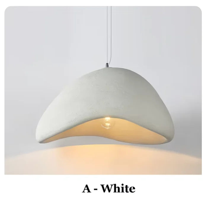 Nordic Wabi Sabi Pendant Light G9 Handmade Polystyrene Chandelier White Grey 90-260V