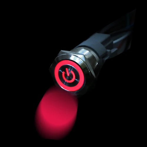 IP65 LED Stainless Steel Push Button Switch 12mm 16mm 19mm 22mm 3A Momentary Latching 3-220V