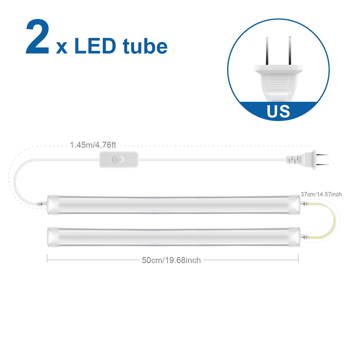 50cm LED Tube Light T5 15W T8 25W SMD2835 CRI 80 Warm Neutral Cool White AC 85-265V