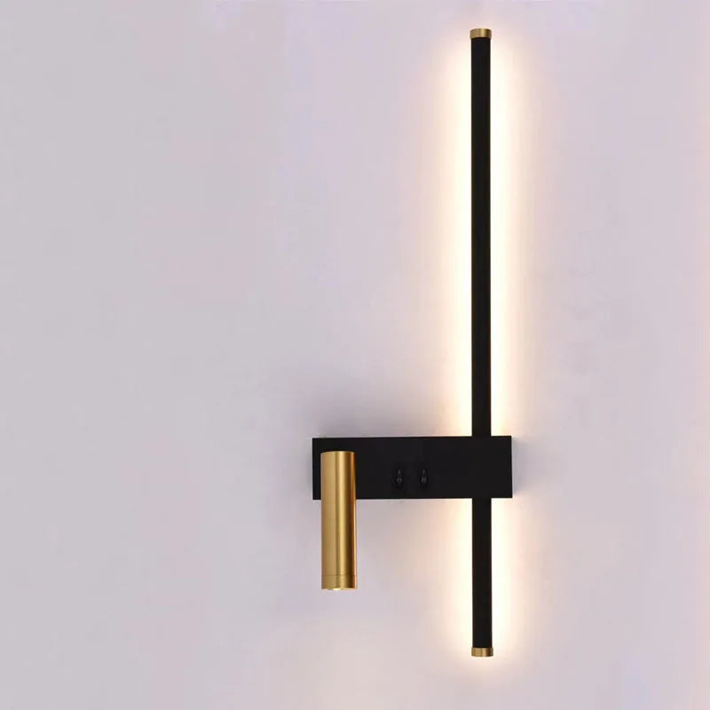 LED Reading Wall Lamp 6W 360-Degree Adjustable With Switch Nordic Bedroom Hotel Decor