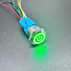 Waterproof LED Metal Push Button Switch 12mm 16mm 19mm 22mm 5A Momentary Latching 5-220V