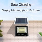 30W Solar LED Flood Light IP67 Remote Control 1000mAh Adjustable Angle Outdoor Street Villa