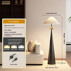 Zen Wabi Sabi Floor Lamp Japanese Chinese Iron Fabric Shade Dimmable AC 90-260V 16-20W