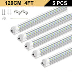 T8 V-Shape Integrated LED Tube Light 3FT 4FT 5FT 30W 40W 50W SMD2835 100-120lm/W AC 85-265V