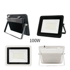 LED Flood Light 10W 20W 30W 50W 100W IP68 120° AC 110-240V Die-Cast Aluminum Black Shell