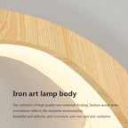 Nordic Wood Grain LED Ceiling Light Dimmable Remote Control 42cm 52cm Acrylic Iron Surface Mount AC 90-260V Bedroom Living Room