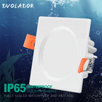 IP65 Waterproof LED Recessed Downlight Square Round 5W 7W 9W 12W 15W 85-265V Black White