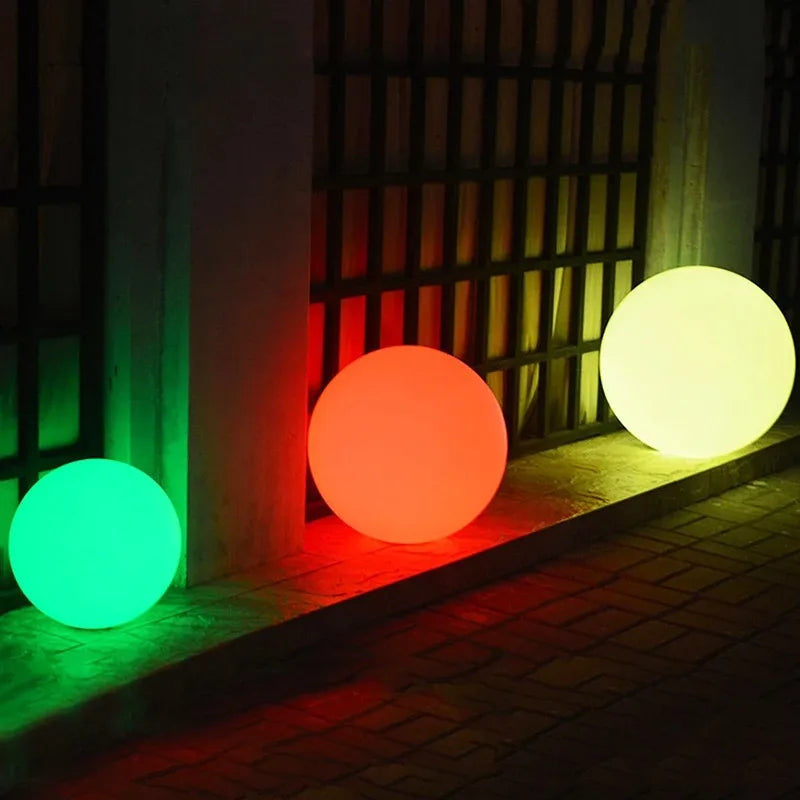 Solar LED Floating Ball Light 16 Color Remote Control IP65 8cm Vinyl Pool Garden Outdoor Night Light