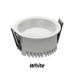 Dimmable Epistar LED Recessed Downlight CRI 90+ 110lm/W PF 0.95 AC 90-260V Ivory Brushed