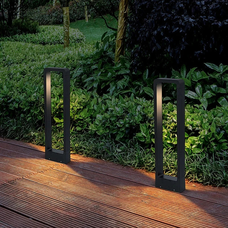 IP65 LED Outdoor Lawn Lamp 10W Die Cast Aluminum Acrylic Fixed Base AC 85-265V Warm White Cool White Garden Path Landscape Black